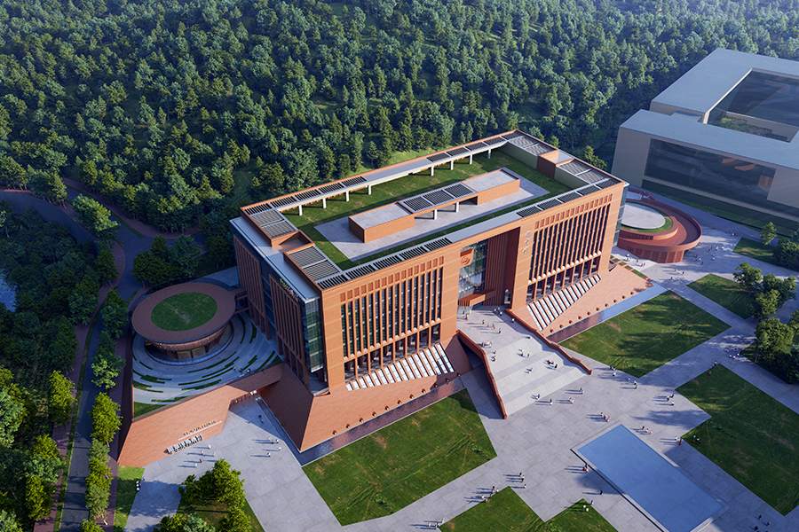 郑州科技学院万山湖校区图书馆方案设计
