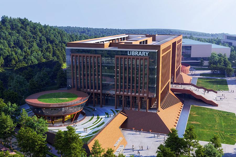 郑州科技学院万山湖校区图书馆方案设计