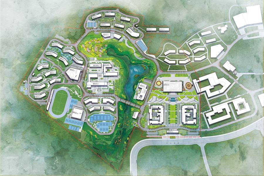 郑州科技学院万山湖校区景观设计