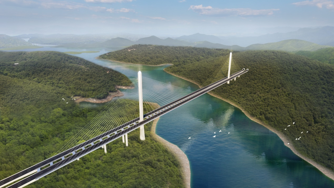 河南省最大跨径桥梁——丹江小三峡特大桥 阶段性进展——首个主墩承台浇筑完成