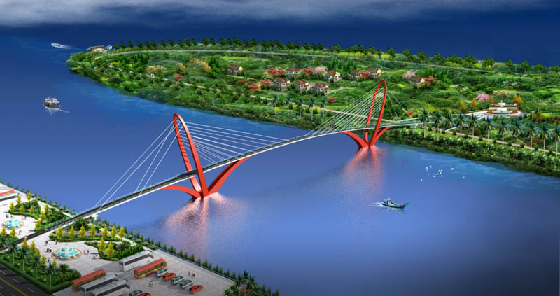 孟加拉科克斯巴扎Naf公园景观桥项目设计与技术咨询（2018至今）